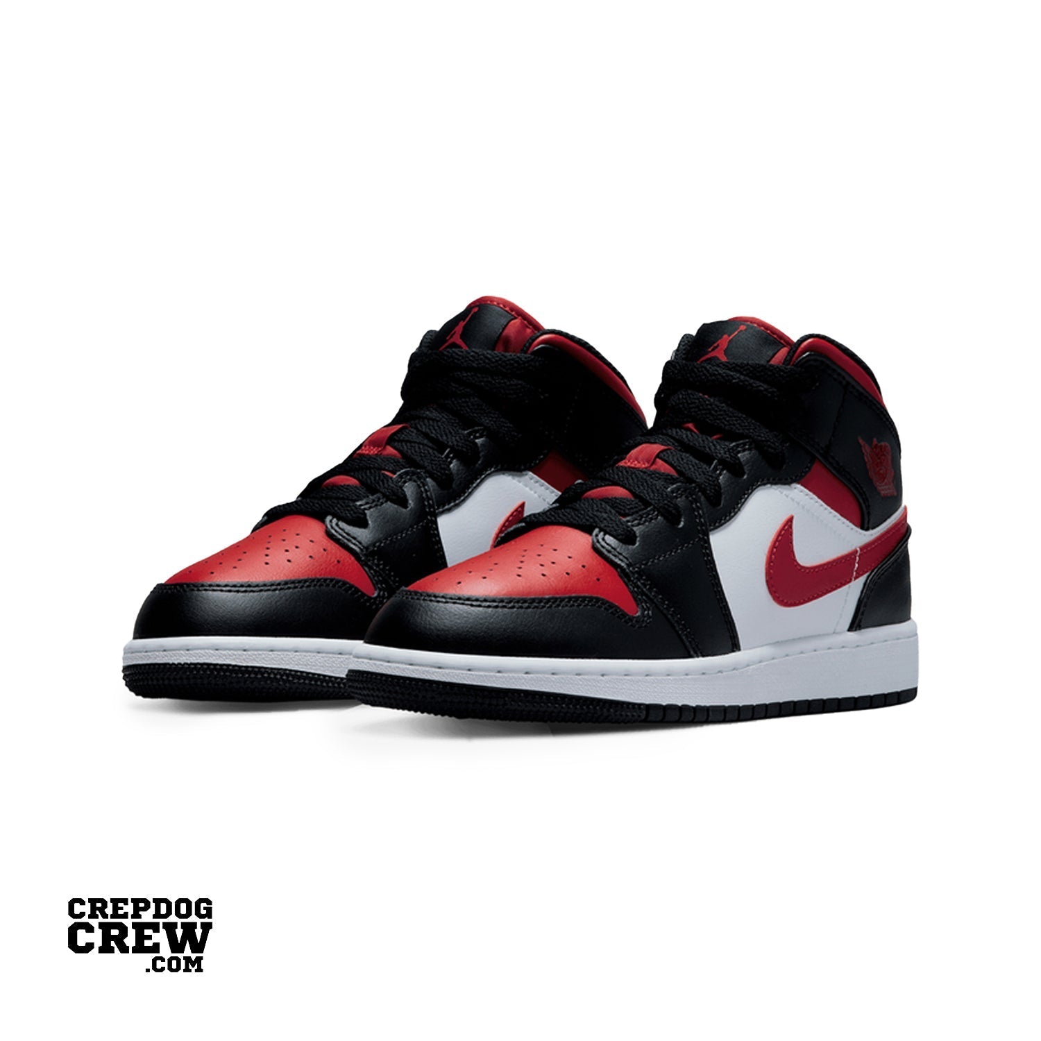 Air Jordan 1 Mid Black Fire Red (GS)