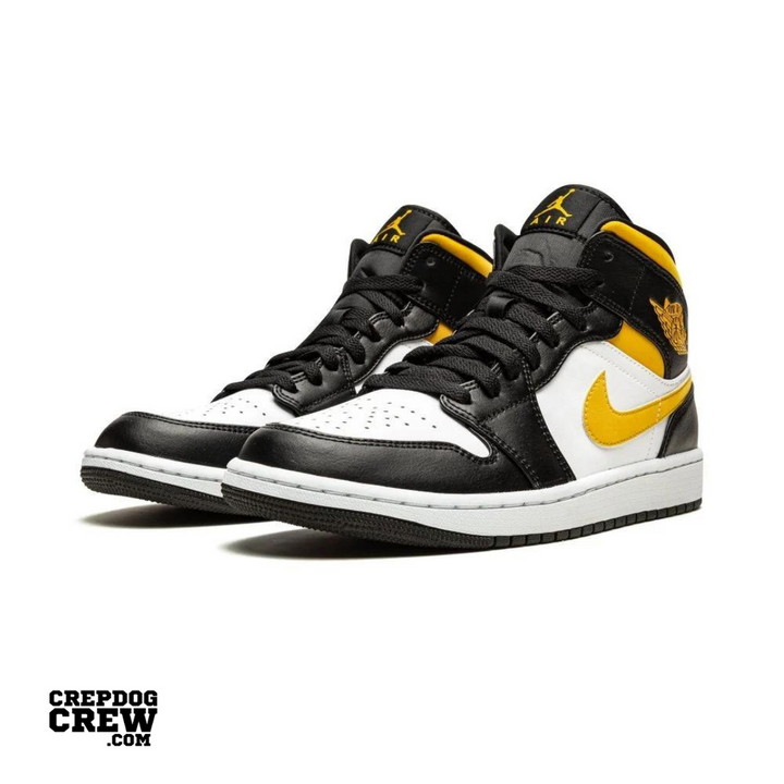 Jordan 1 Mid White Pollen Black